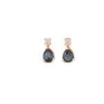 Teardrop Earrings Diamond & Sapphire