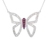 Diamond Butterfly Pendant