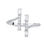 Double Bars Diamond Ring