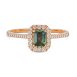 Olive Green Rosette Ring